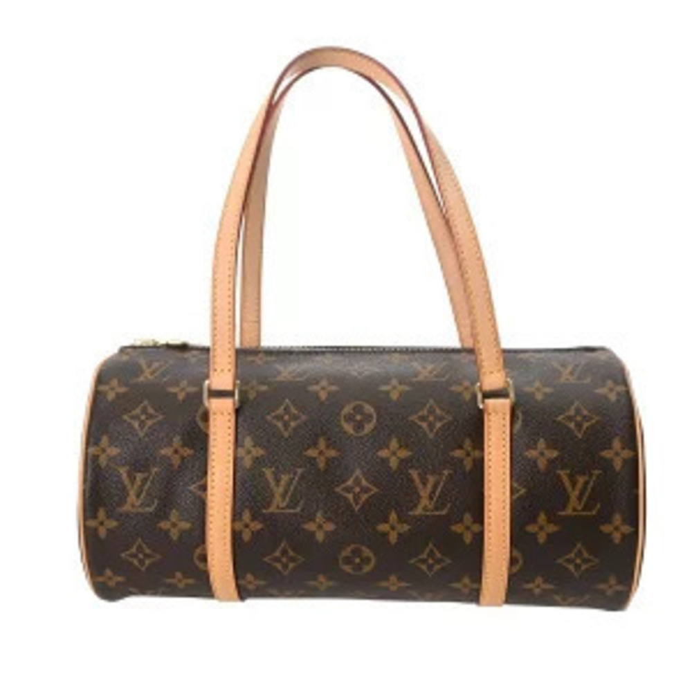 Louis Vuitton Monogram Papillon Canvas Top Handle Bag Brown